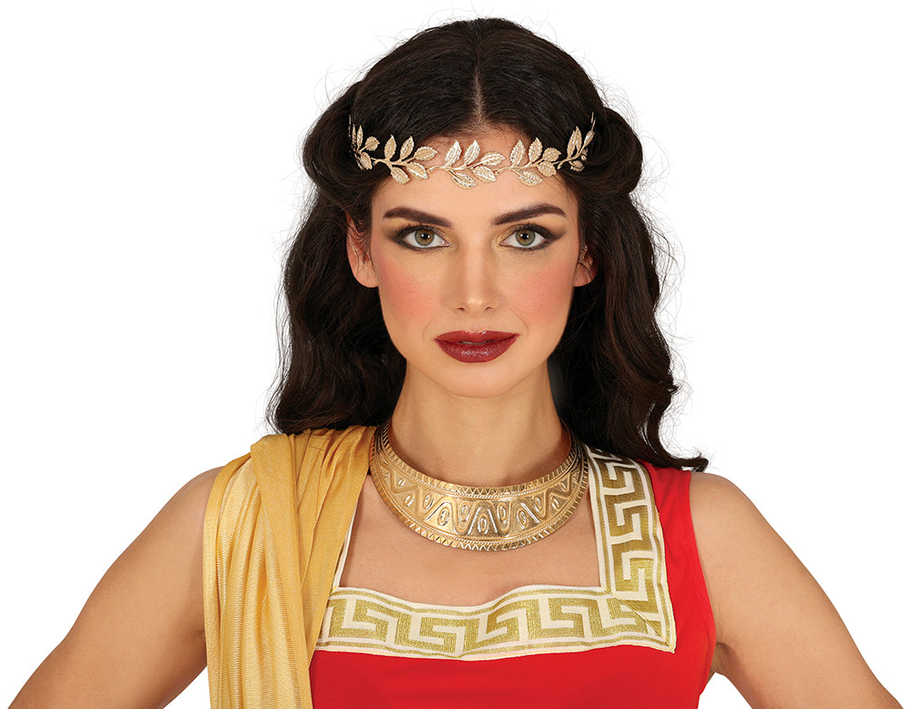 GP16745 – Aegyptische Roemerin Halskette Goldener Laubkranz – Farbe: Gold