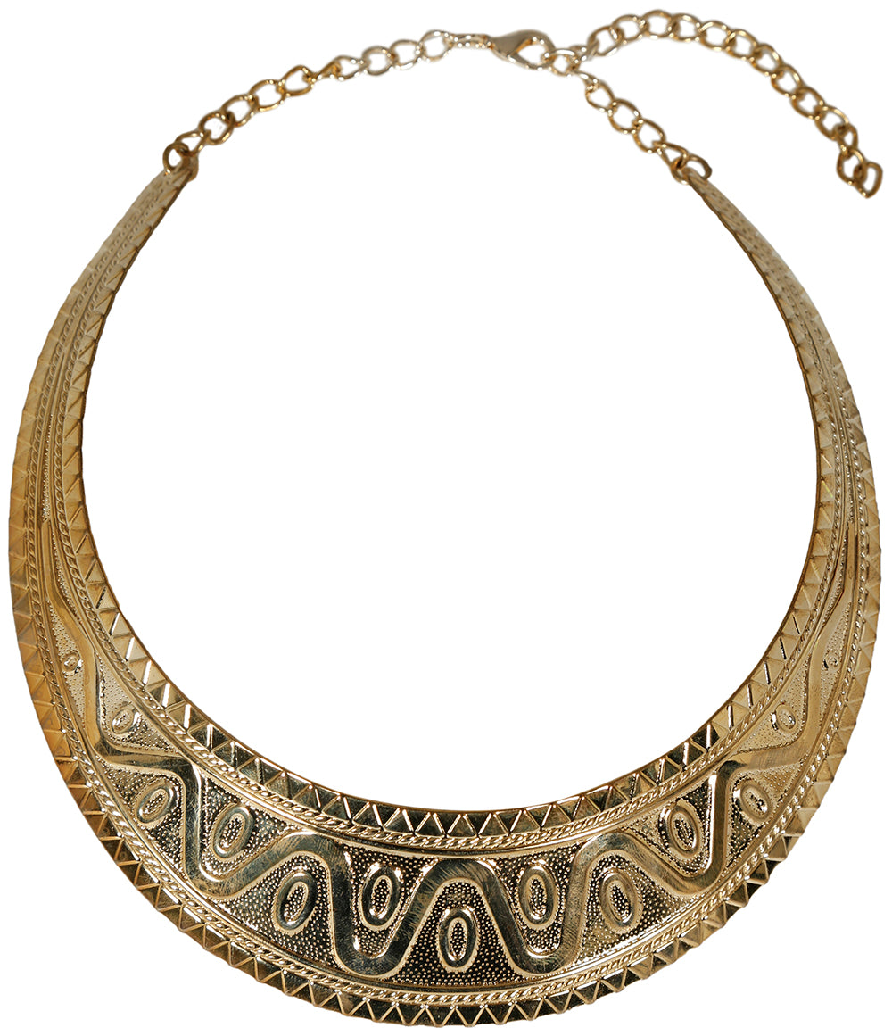 GP16745 – Aegyptische Roemerin Halskette Goldener Laubkranz – Farbe: Gold