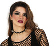 GP16781 – Rock Punk Nieten Halsband Karneval – Farbe: Schwarz / Silber