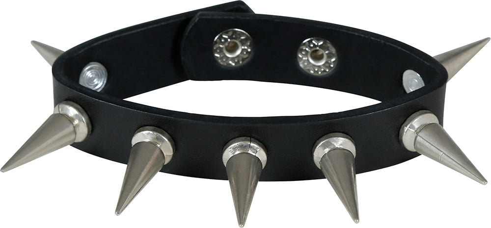 GP16781 – Rock Punk Nieten Halsband Karneval – Farbe: Schwarz / Silber