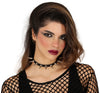 GP16781 – Rock Punk Nieten Halsband Karneval – Farbe: Schwarz / Silber