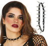 GP16781 – Rock Punk Nieten Halsband Karneval – Farbe: Schwarz / Silber