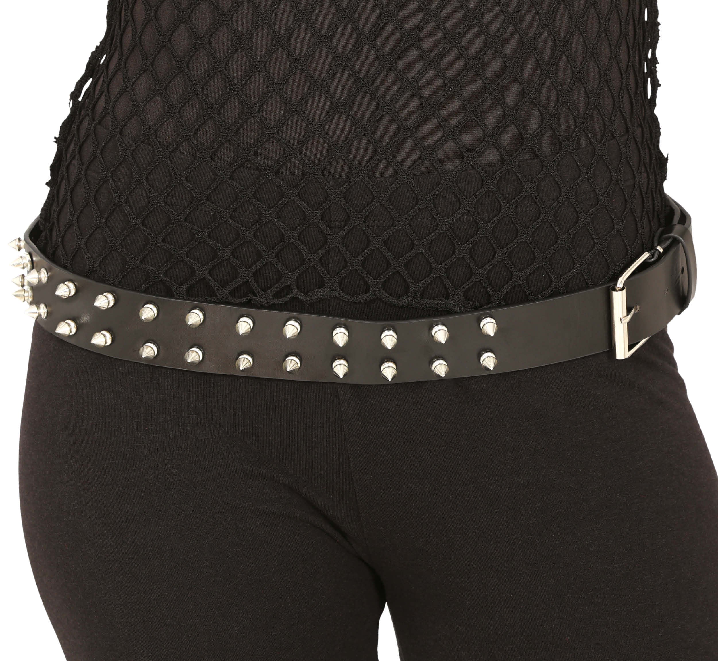 GP16785 – Rock Sado Nieten Gürtel Punk – Farbe: Schwarz / Silber