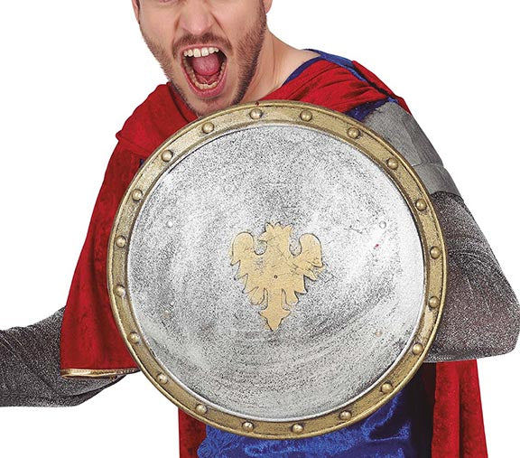 GP16801 – Mittelalterliches Schild Ritter Ausrüstung – Farbe: Silber
