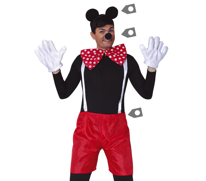 GP16839 – Maus Kostüm Karneval Erwachsene – Farbe: Rot