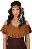 GP16854 – Indische Federn Stirnband Elegantes – Farbe: Braun