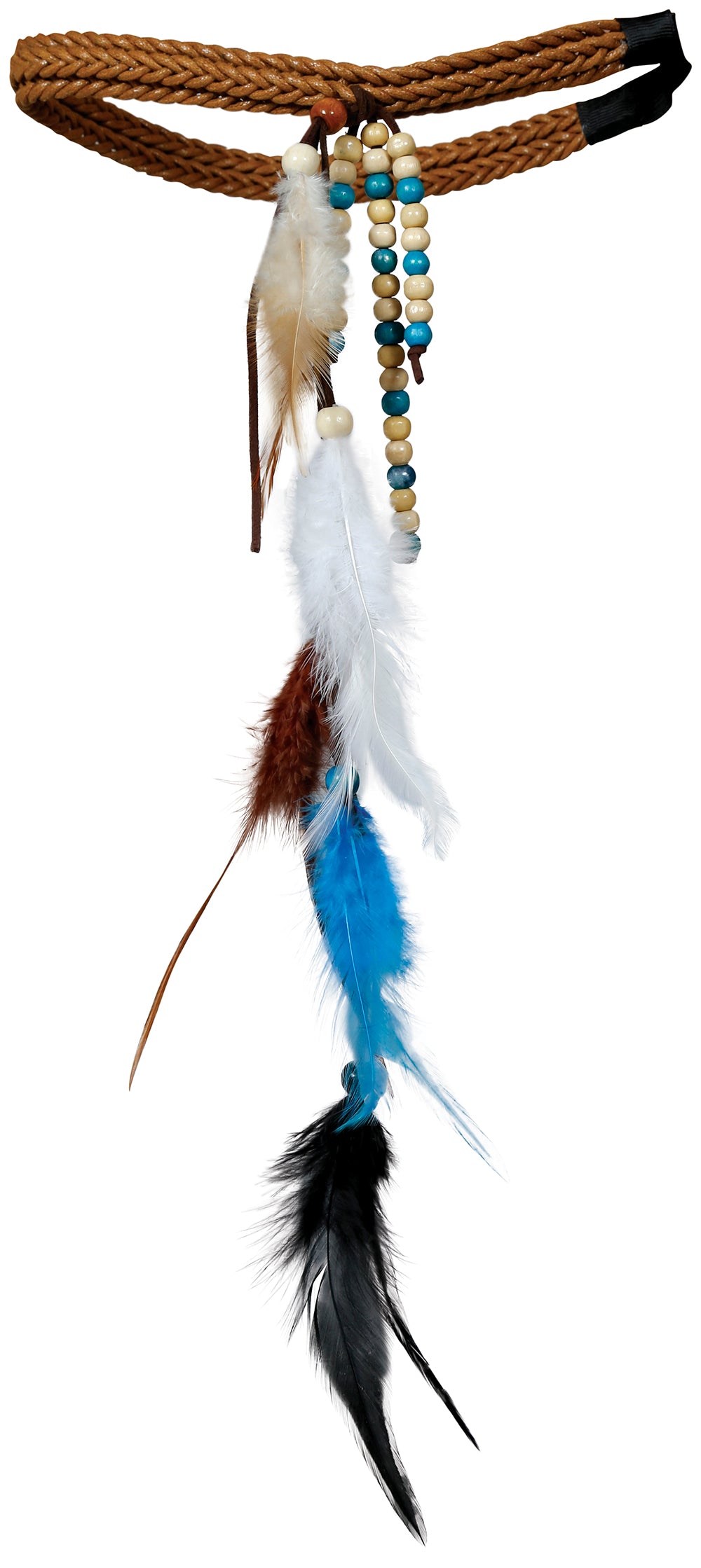 GP16854 – Indische Federn Stirnband Elegantes – Farbe: Braun