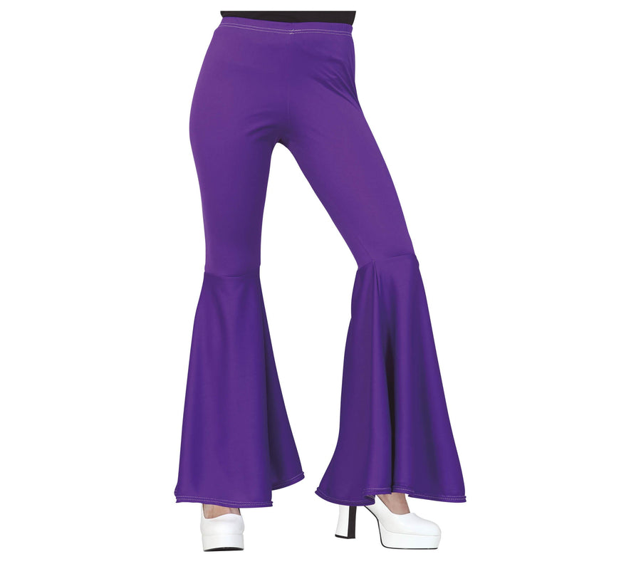 70s Violette Retro Schlaghosen Party