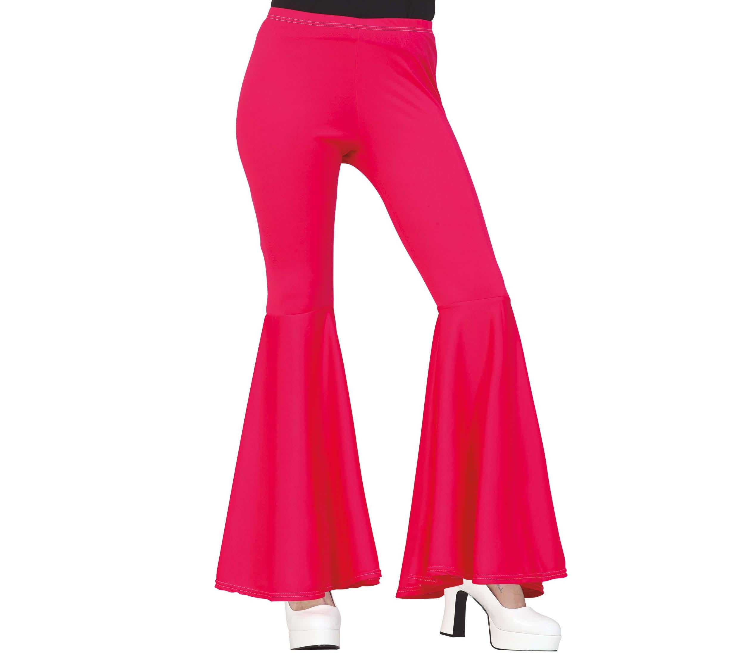 GP16858 – 70S Festival Schlaghose Retro Flair Tanz – Größe: 38 - 40 (M) – Farbe: Pink