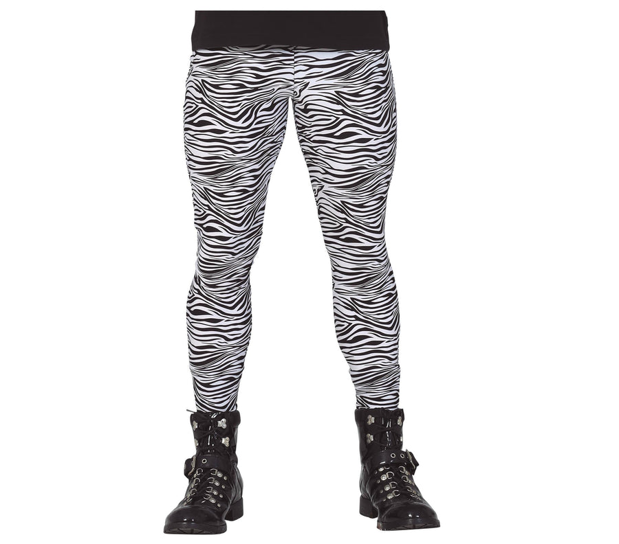 Rock Zebra Muster Leggings 90s Karneval