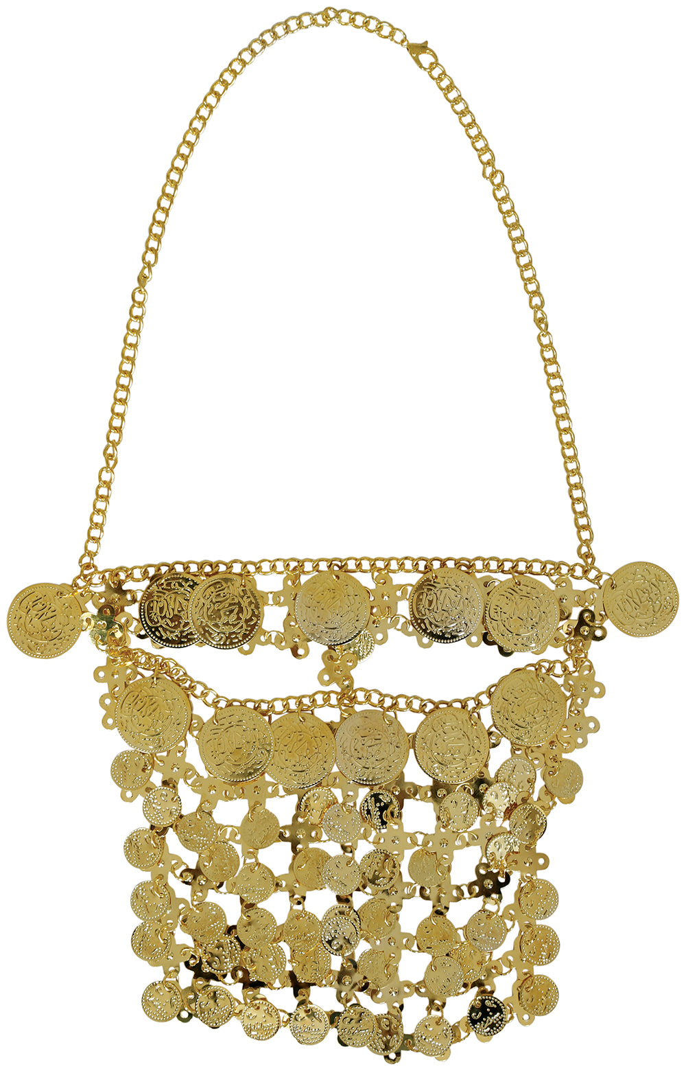 GP16871 – Wüstenprinz Maske Goldene Münzverzierung – Farbe: Gold
