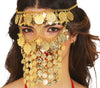 GP16871 – Wüstenprinz Maske Goldene Münzverzierung – Farbe: Gold