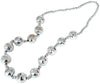 GP16892 – 70s Disco Glam Kette Funkelnde Kugeln – Farbe: Silber