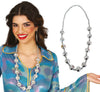 GP16892 – 70s Disco Glam Kette Funkelnde Kugeln – Farbe: Silber