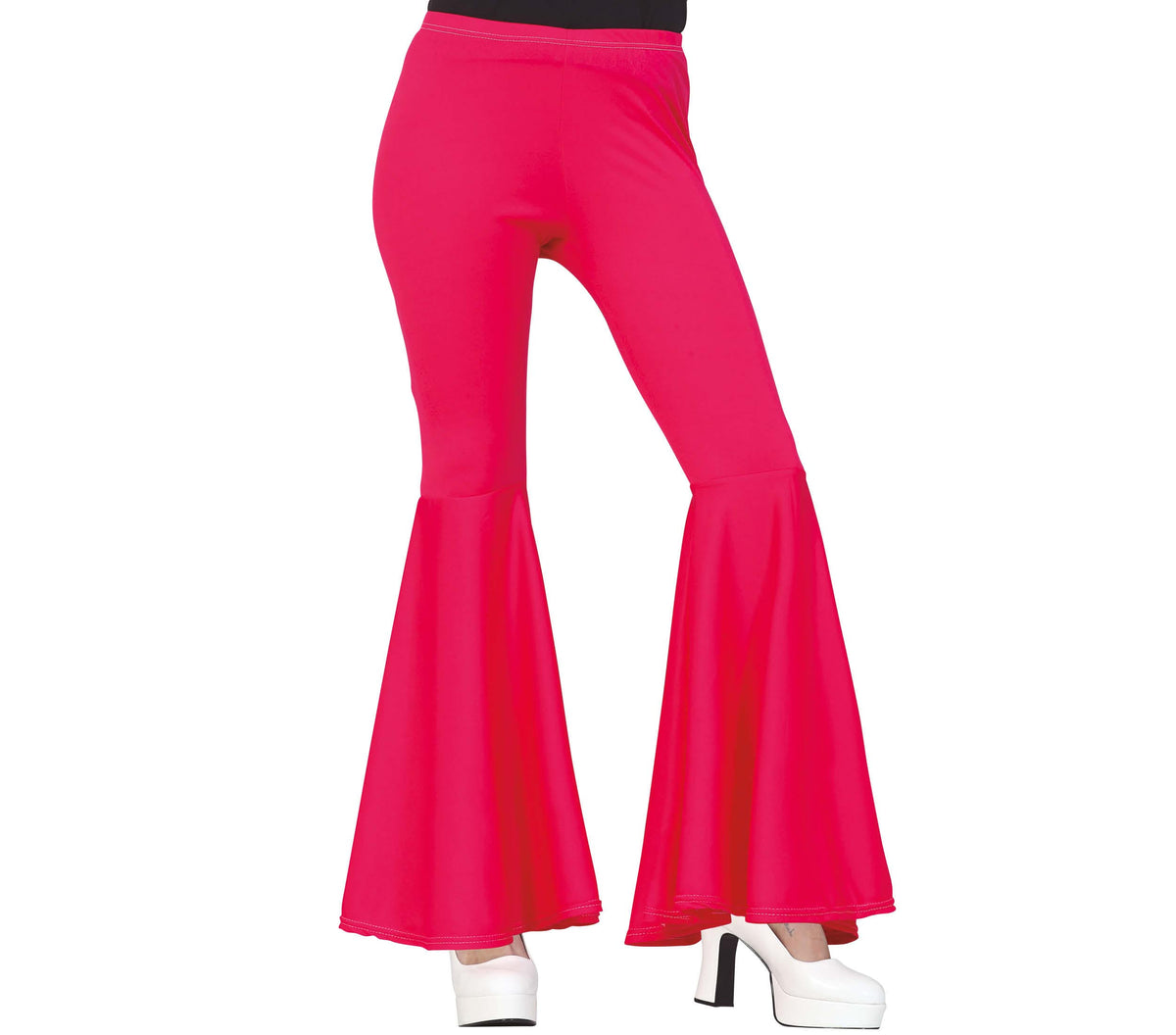 GP16858 – 70S Festival Schlaghose Retro Flair Tanz – Größe: 42 - 44 (L) – Farbe: Pink
