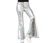 GP16914 – 70er Disco Schlaghose Silber Retro – Größe: 38 - 40 (M) – Farbe: Silber