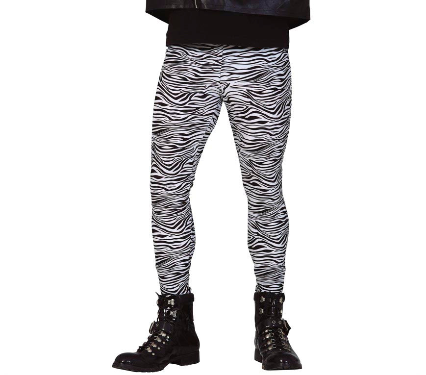 GP16863 – Rock Zebra Muster Leggings 90s Karneval – Größe: 52 - 54 (L), Ansicht 2