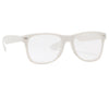 GP16934 – 80s 90s Retro Brille Weiß Klassiker – Farbe: Weiß
