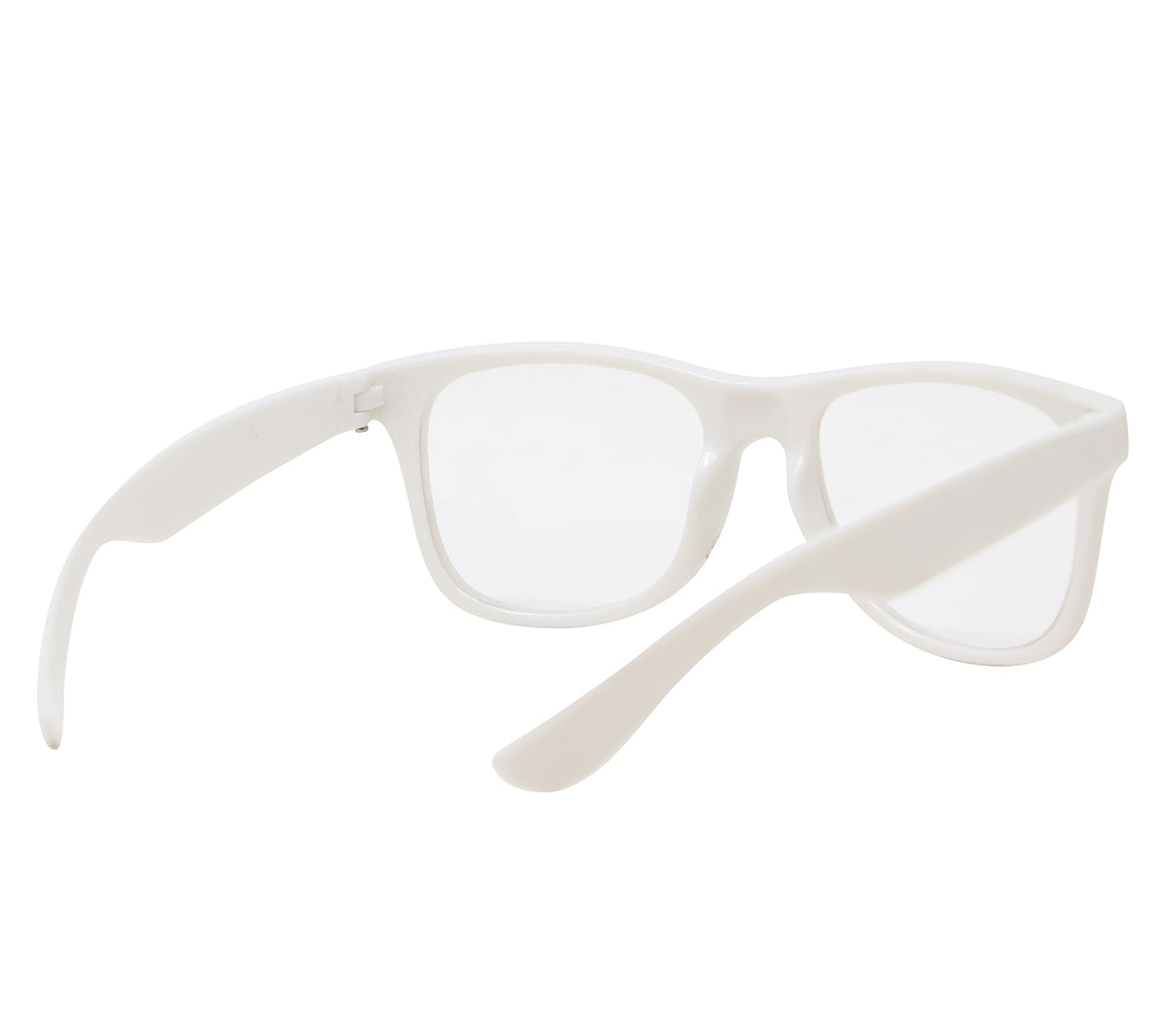 GP16934 – 80s 90s Retro Brille Weiß Klassiker – Farbe: Weiß