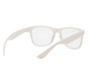 GP16934 – 80s 90s Retro Brille Weiß Klassiker – Farbe: Weiß