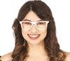 GP16934 – 80s 90s Retro Brille Weiß Klassiker – Farbe: Weiß