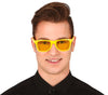 GP16934 – 80s 90s Retro Brille Weiß Klassiker – Farbe: Gelb