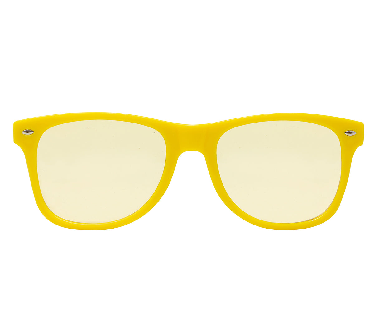 GP16934 – 80s 90s Retro Brille Weiß Klassiker – Farbe: Gelb