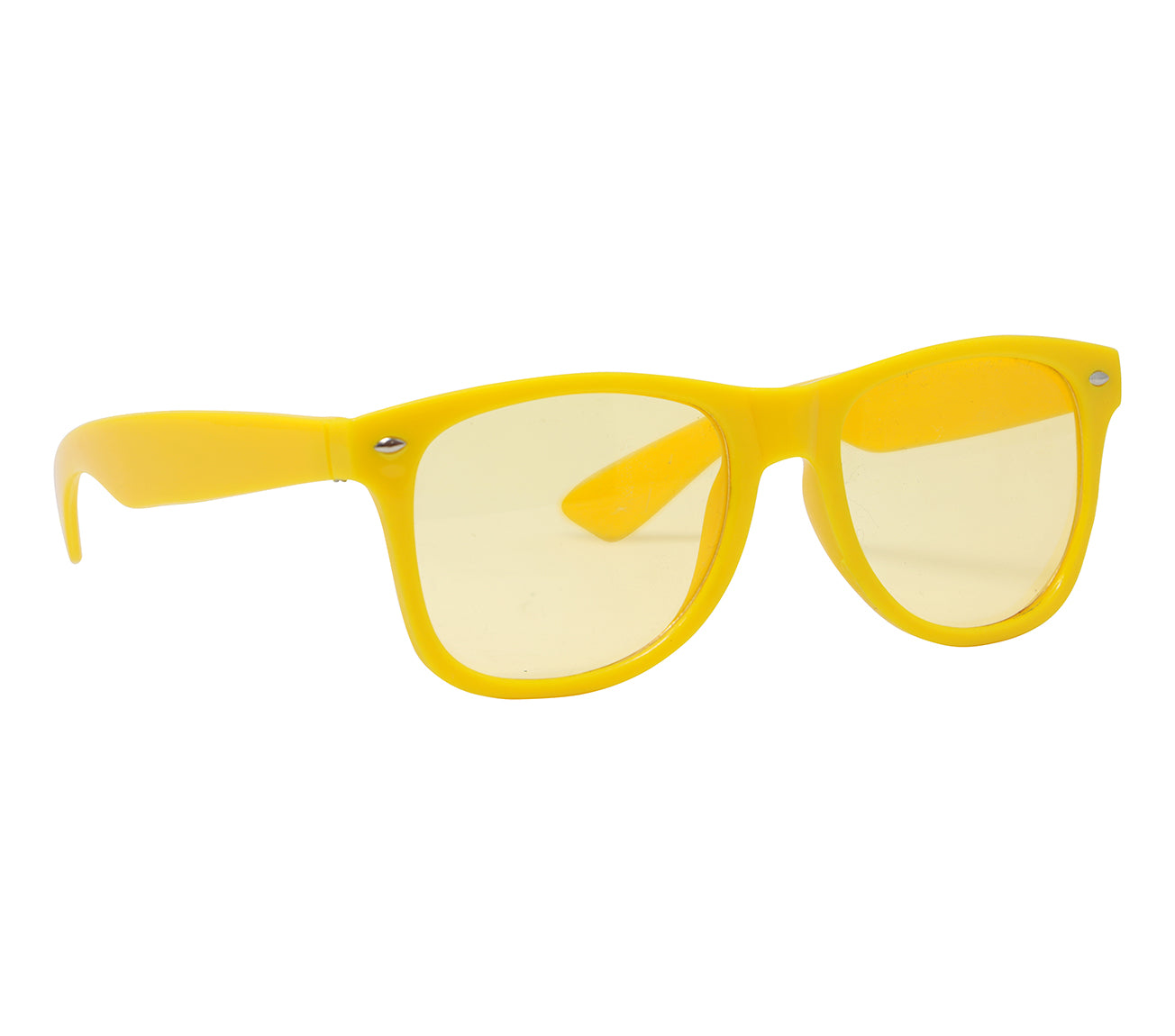 GP16934 – 80s 90s Retro Brille Weiß Klassiker – Farbe: Gelb
