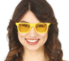 GP16934 – 80s 90s Retro Brille Weiß Klassiker – Farbe: Gelb