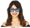 GP16934 – 80s 90s Retro Brille Weiß Klassiker – Farbe: Blau