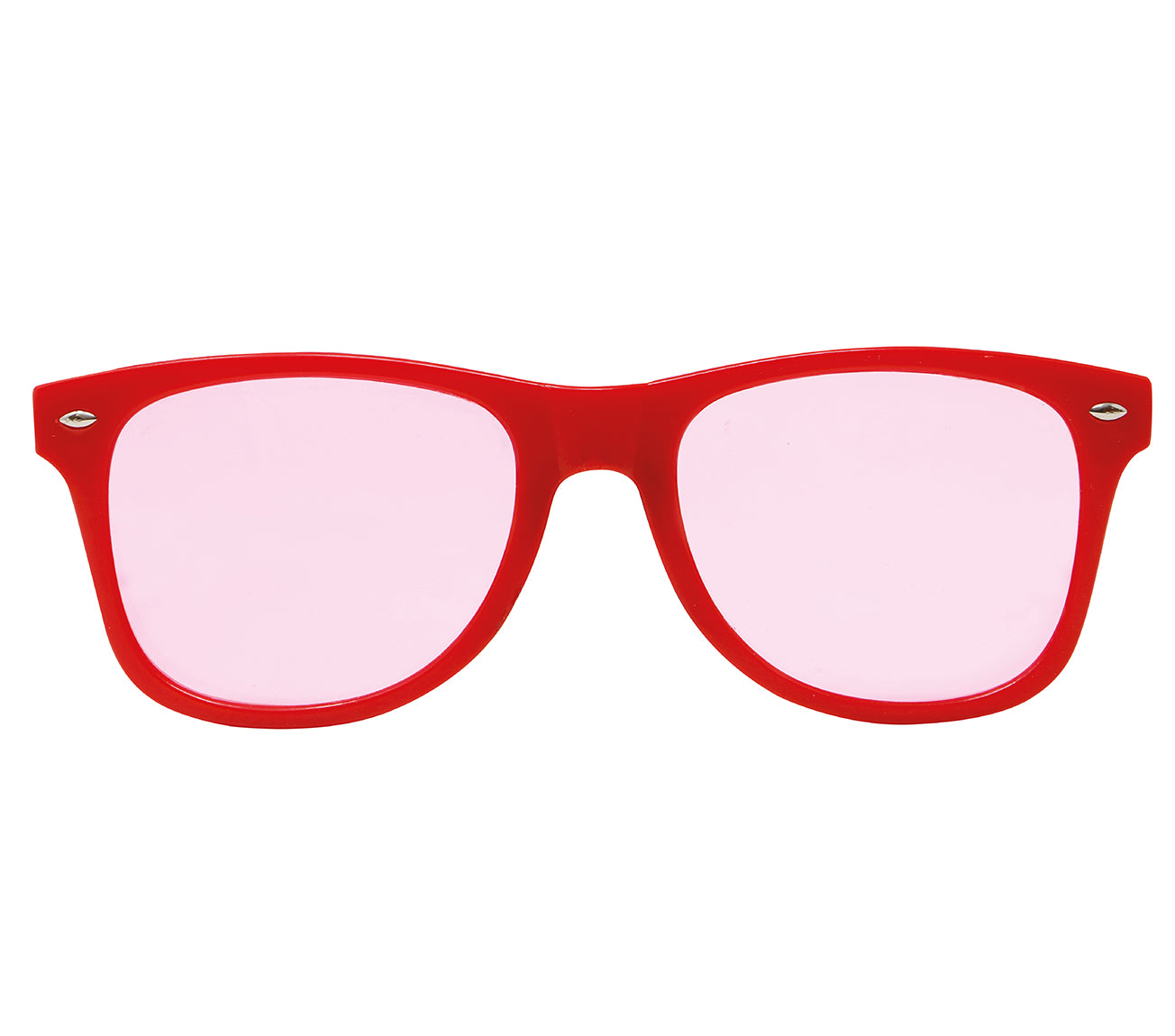 GP16934 – 80s 90s Retro Brille Weiß Klassiker – Farbe: Rot