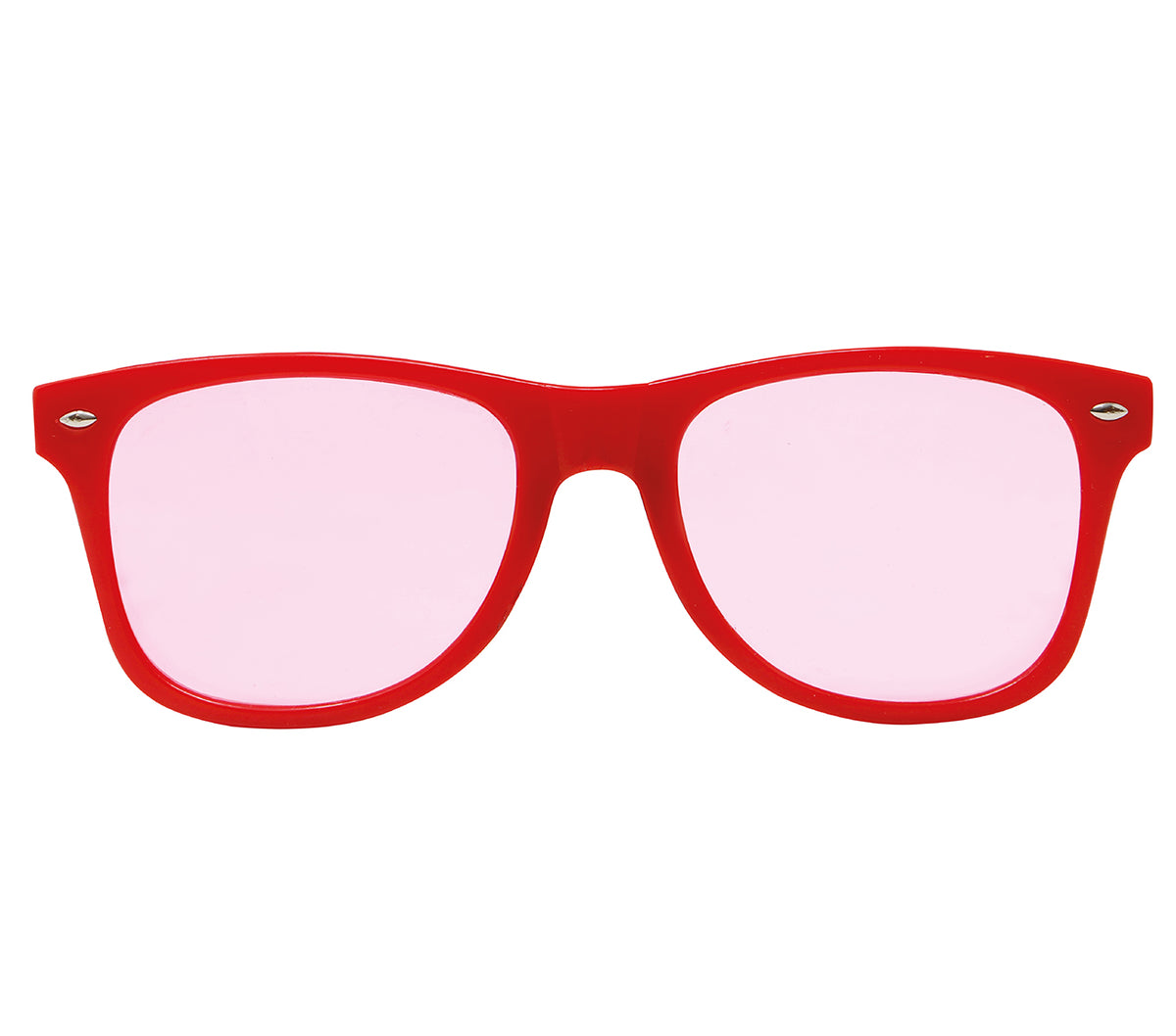 GP16934 – 80s 90s Retro Brille Weiß Klassiker – Farbe: Rot