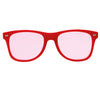 GP16934 – 80s 90s Retro Brille Weiß Klassiker – Farbe: Rot