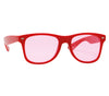 GP16934 – 80s 90s Retro Brille Weiß Klassiker – Farbe: Rot