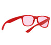 GP16934 – 80s 90s Retro Brille Weiß Klassiker – Farbe: Rot