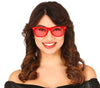 GP16934 – 80s 90s Retro Brille Weiß Klassiker – Farbe: Rot