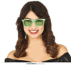 GP16934 – 80s 90s Retro Brille Weiß Klassiker – Farbe: Grün