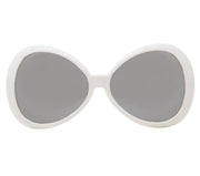70er Jahre Brille für Damen weiß Oversize, Bild 2