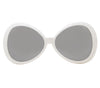 GP16938 – 70S Retro Brille Karneval – Farbe: Weiß