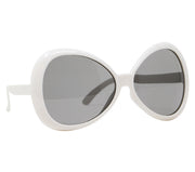70er Jahre Brille für Damen weiß Oversize, Bild 3