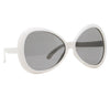 GP16938 – 70S Retro Brille Karneval – Farbe: Weiß