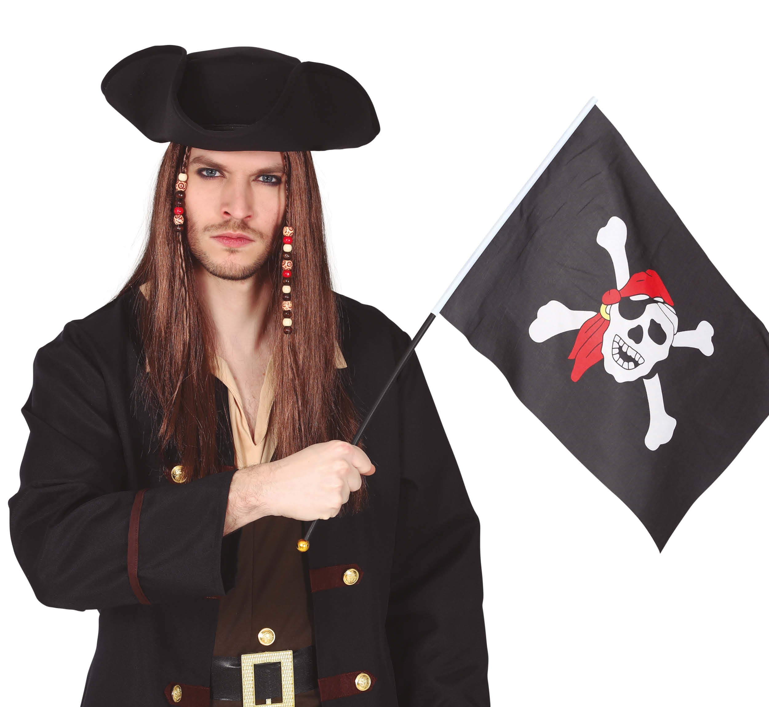 GP16996 – Piraten Flagge Totenkopf Jolly Roger – Farbe: Schwarz