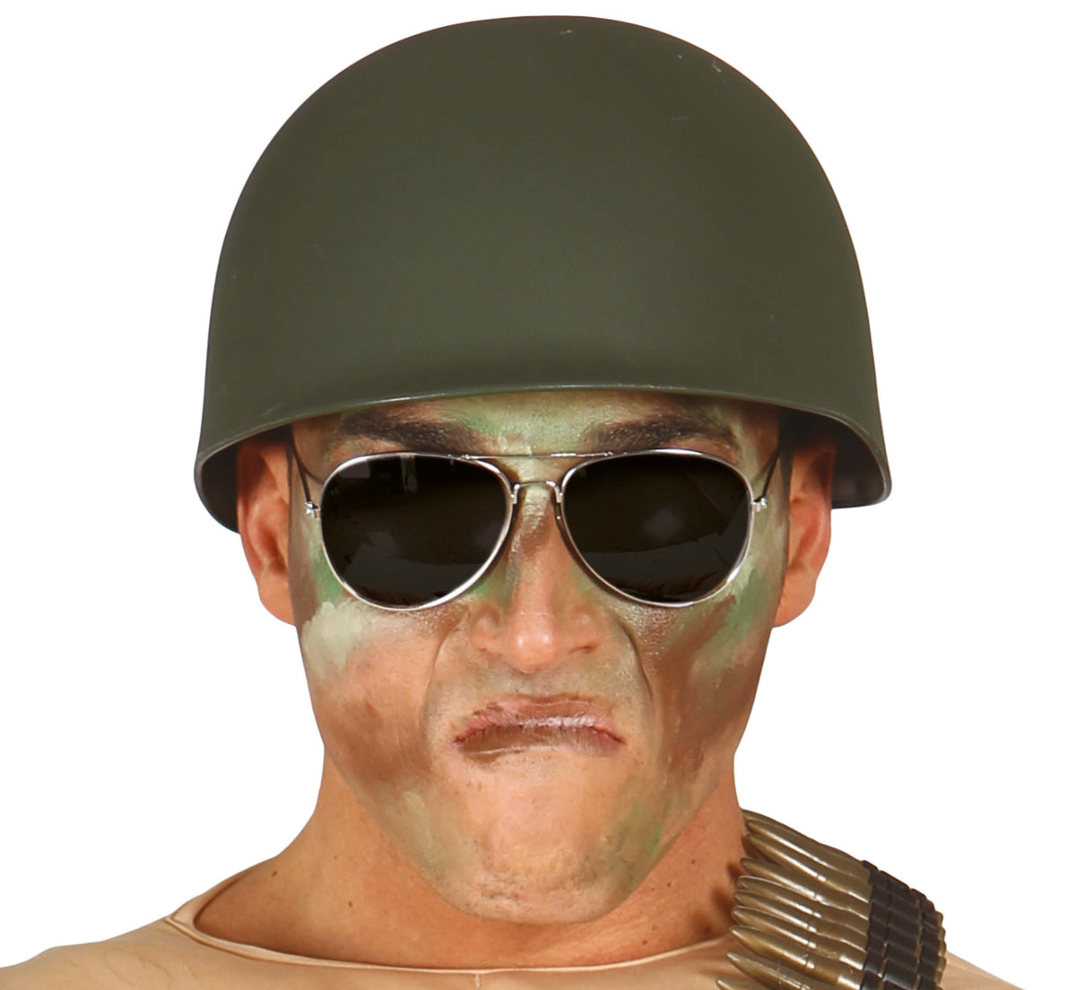 GP13109 – Soldatenhelm für Erwachsene grün Militär – Farbe: Grün