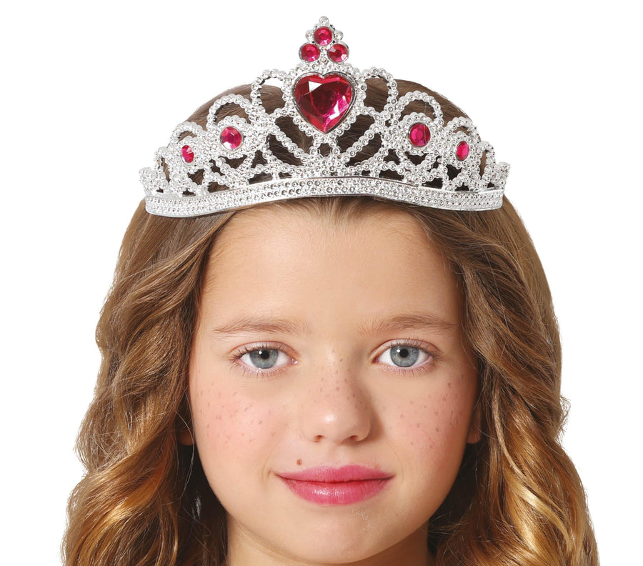 Prinzessin Diadem für Mädchen mit rotem Herz