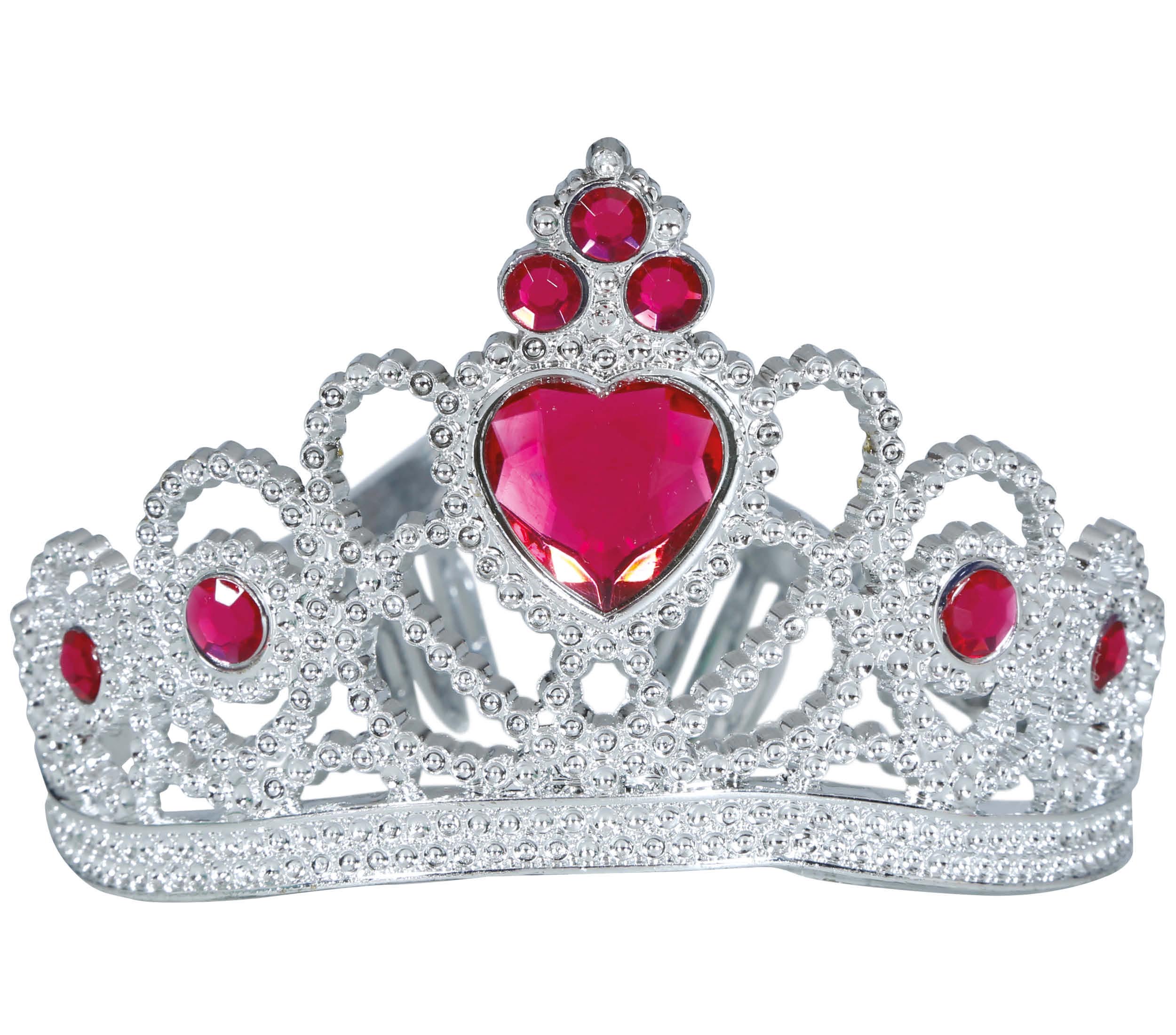 GP17007 – Prinzessin Tiara Diadem Karneval Herzjuwelen – Farbe: Silber