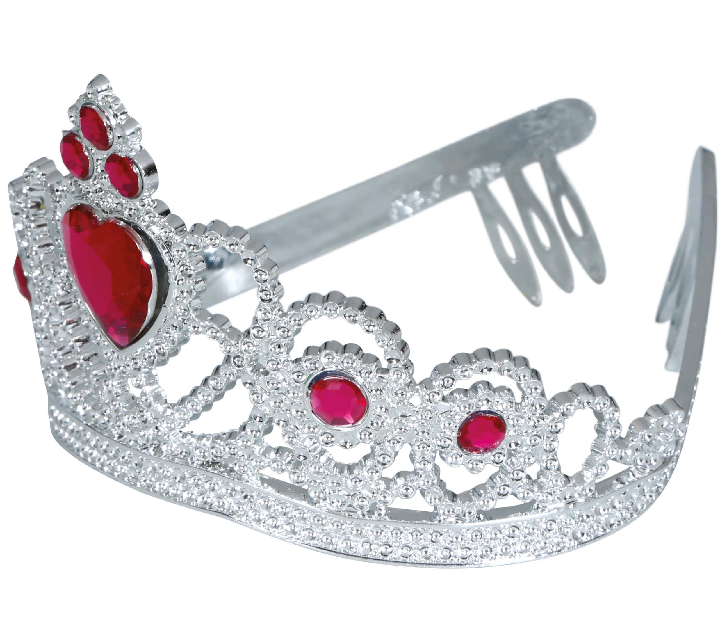 GP17007 – Prinzessin Tiara Diadem Karneval Herzjuwelen – Farbe: Silber