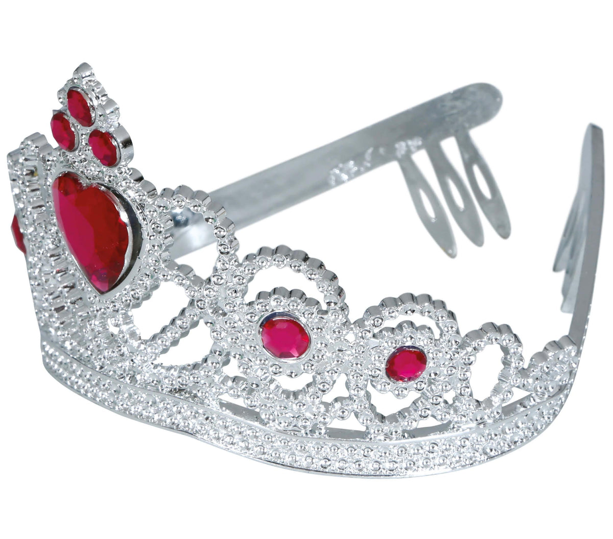 GP17007 – Prinzessin Tiara Diadem Karneval Herzjuwelen – Farbe: Silber