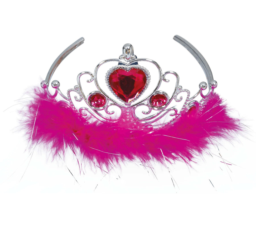 GP17009 – Prinzessin Krone Herz Tiara Glitzernd – Farbe: Silber, Ansicht 2