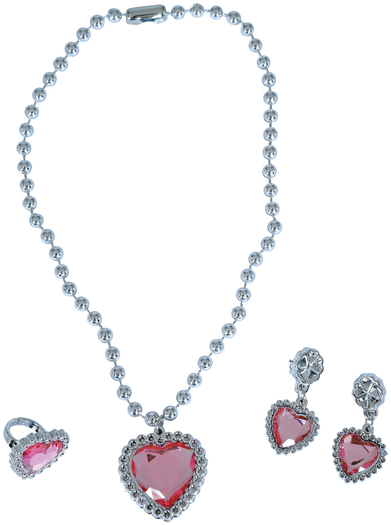 GP17025 – Prinzessin Karneval Herzschmuck Set – Farbe: Pink, Ansicht 2