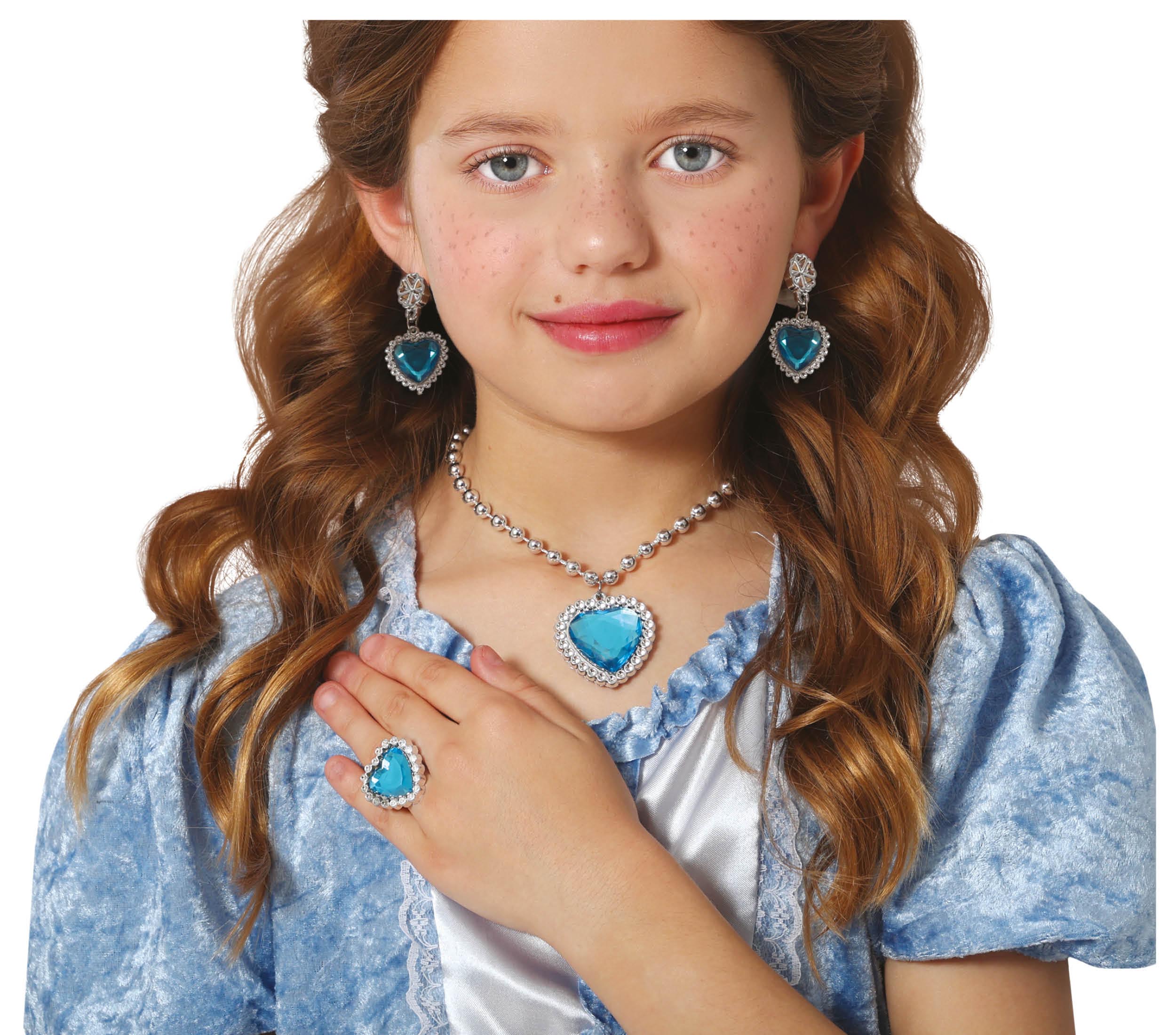 GP17025 – Prinzessin Karneval Herzschmuck Set – Farbe: Blau